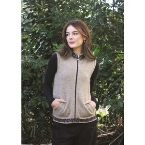 Lothlorian wool and possum blend motif sweater vest
